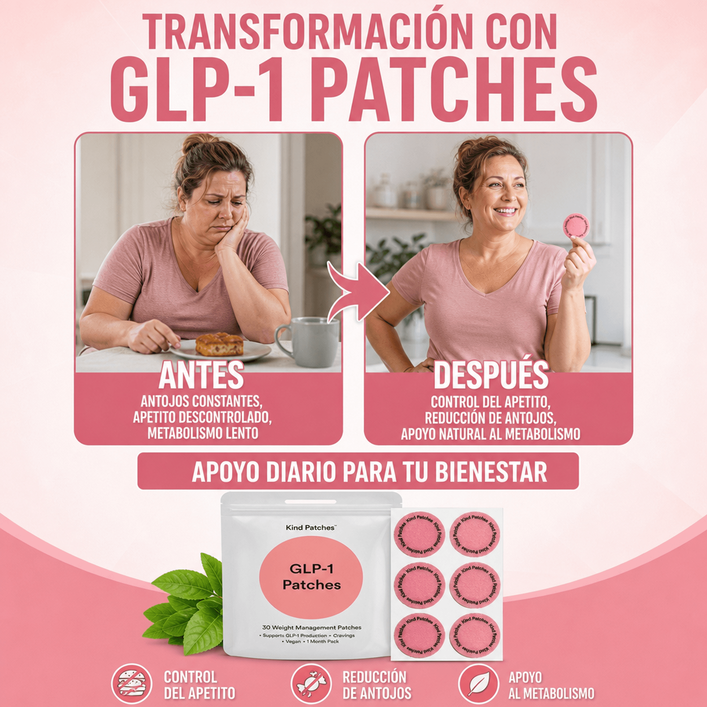 PACK 30 PARCHES GLP - CONTROL DEL APETITO Y ADELGAZANTE!🔥