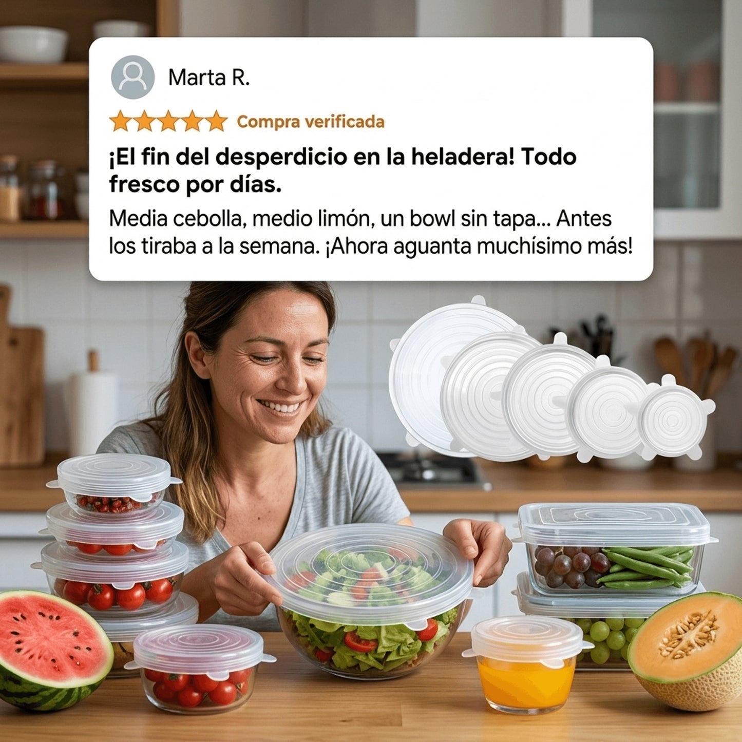 Pack x6 Tapas Selladora Ajustable Multiusos - EN OFERTA