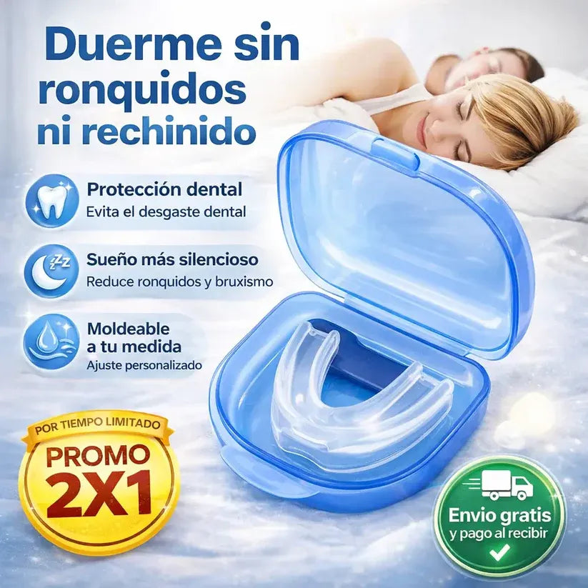 ¡PROMO 2X1! ®️: Protector Bucal Nocturno contra Ronquidos y Bruxismo 🦷