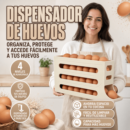 Dispensador de huevos de 4 niveles VIRAL 🔥⚡